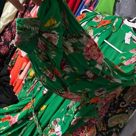 Alice + Olivia Green and Red Dress - Picture 5 of 7